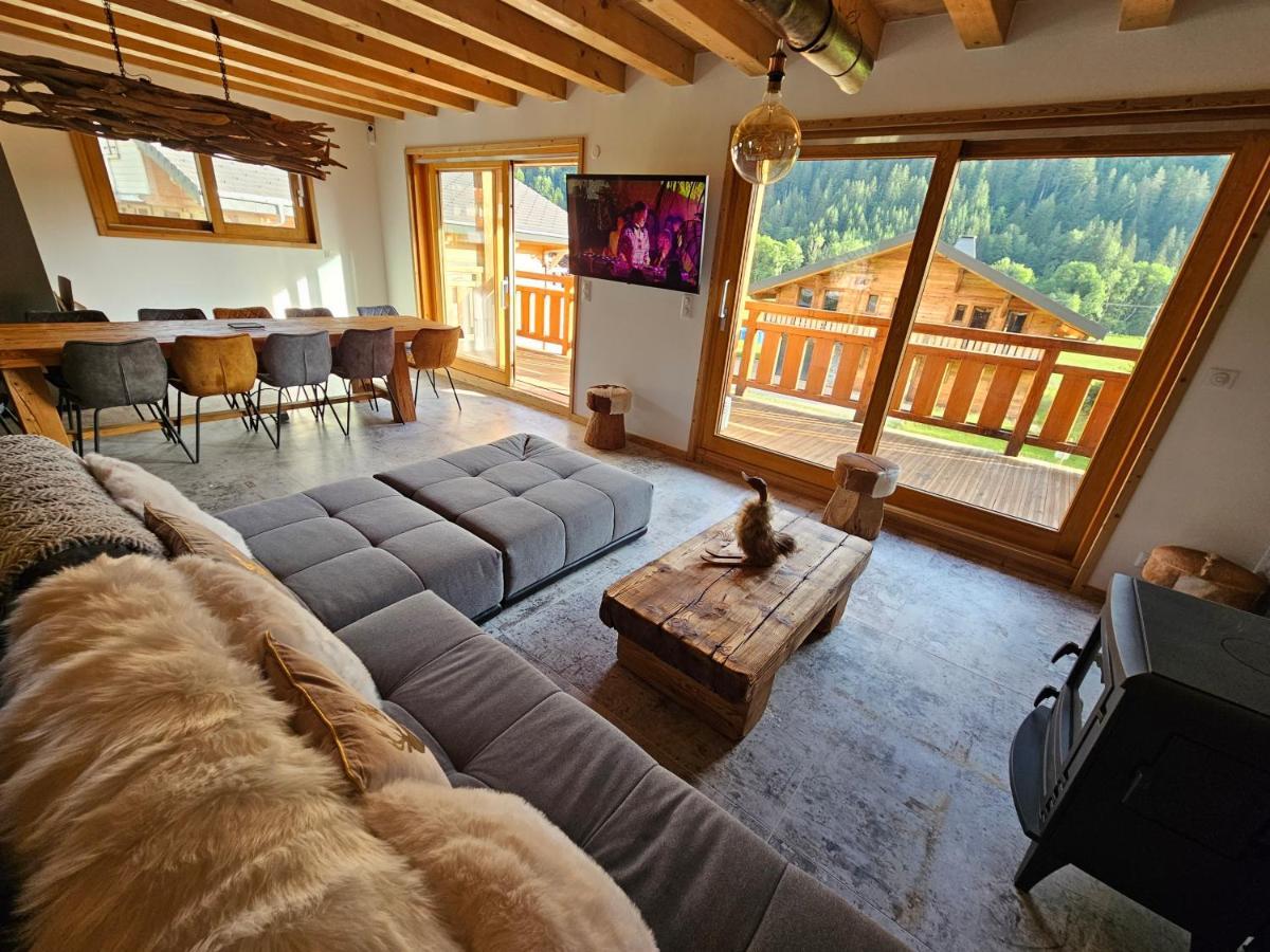 Demi-Chalet Vadel La Panthiaz 15 Pers 5 Chambres Abondance Eksteriør billede