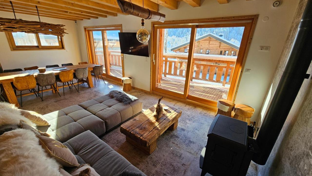 Demi-Chalet Vadel La Panthiaz 15 Pers 5 Chambres Abondance Eksteriør billede