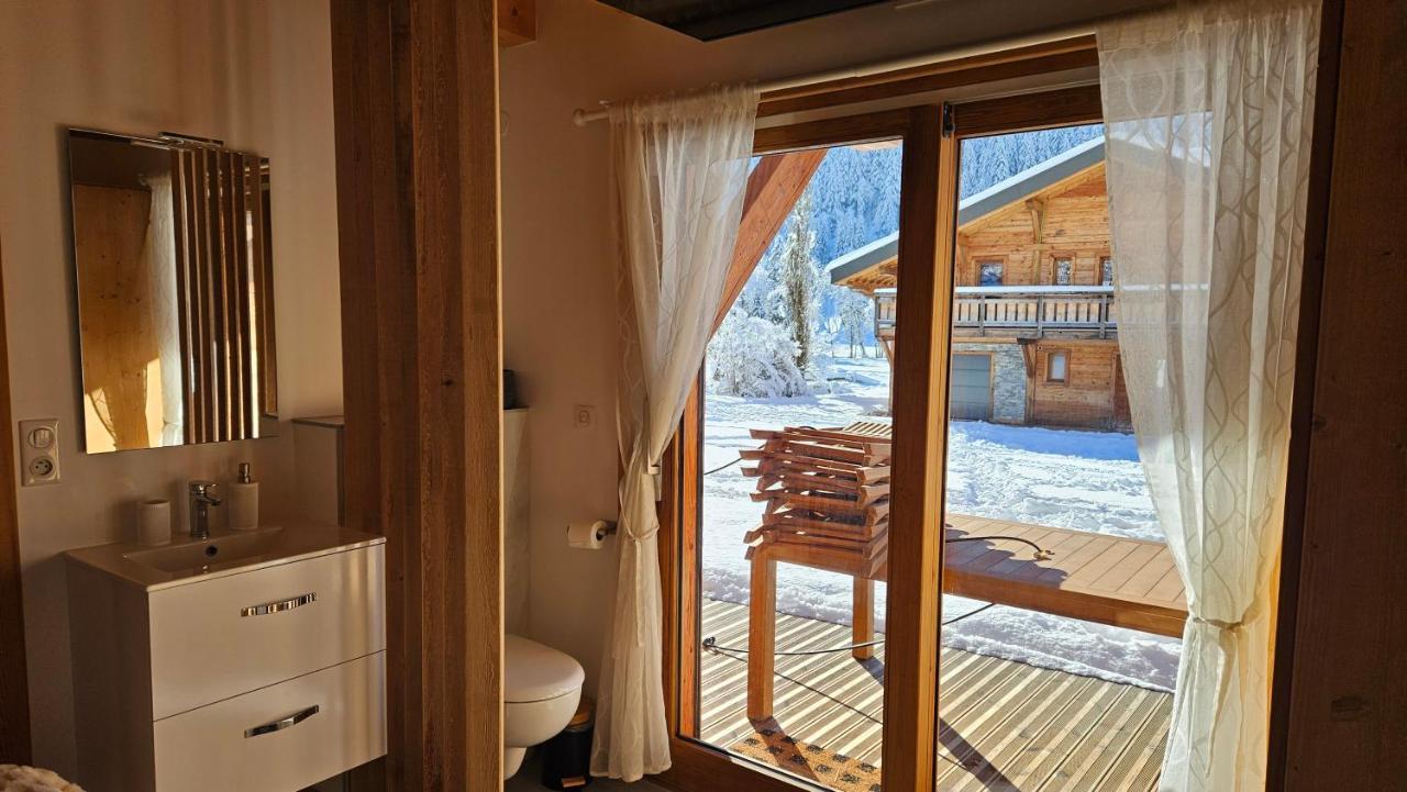 Demi-Chalet Vadel La Panthiaz 15 Pers 5 Chambres Abondance Eksteriør billede
